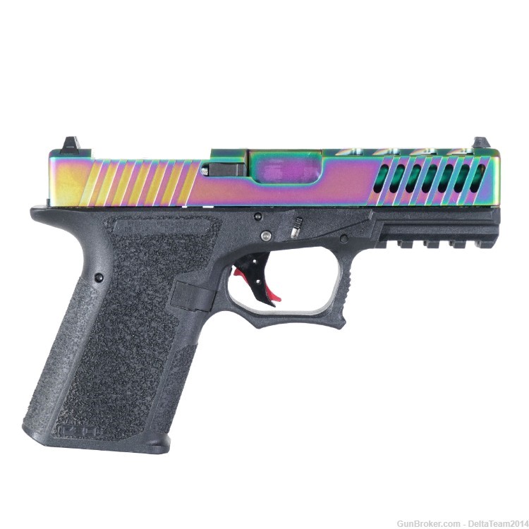 Complete Assembled Optic Ready Slide for Glock 19 | Rainbow PVD Finish-img-5