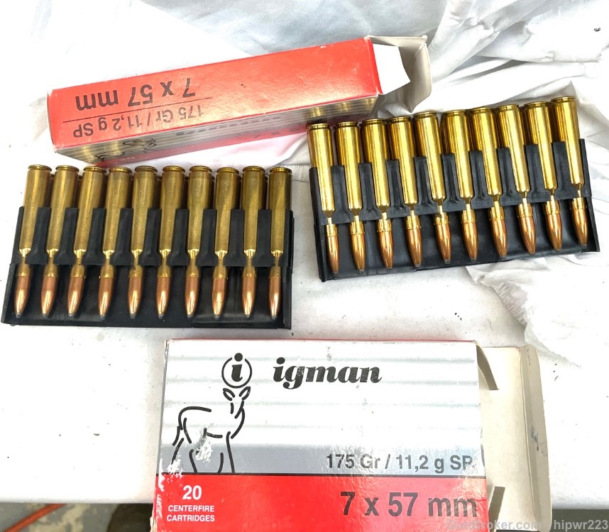 7x57 Ammo  TWo full boxes Igman 175g soft point -img-1