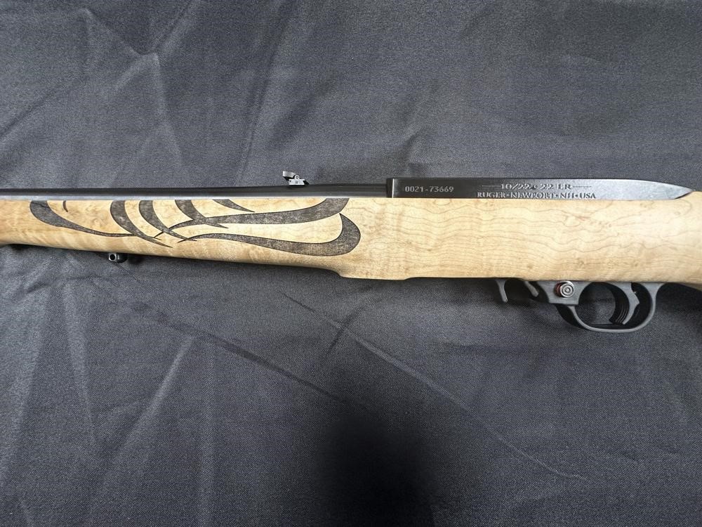 Ruger 10/22 Carbine 1103 22 LR 18.5", Custom Engraved Eagle Stock-img-6