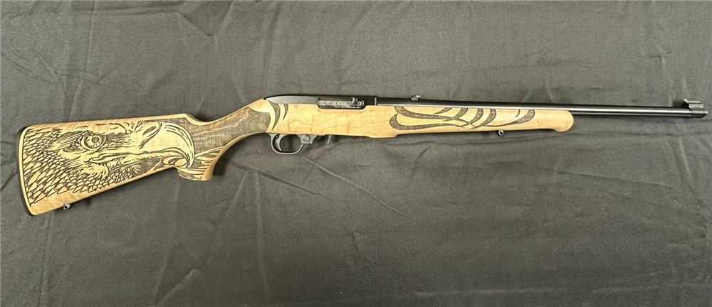 Ruger 10/22 Carbine 1103 22 LR 18.5", Custom Engraved Eagle Stock-img-0