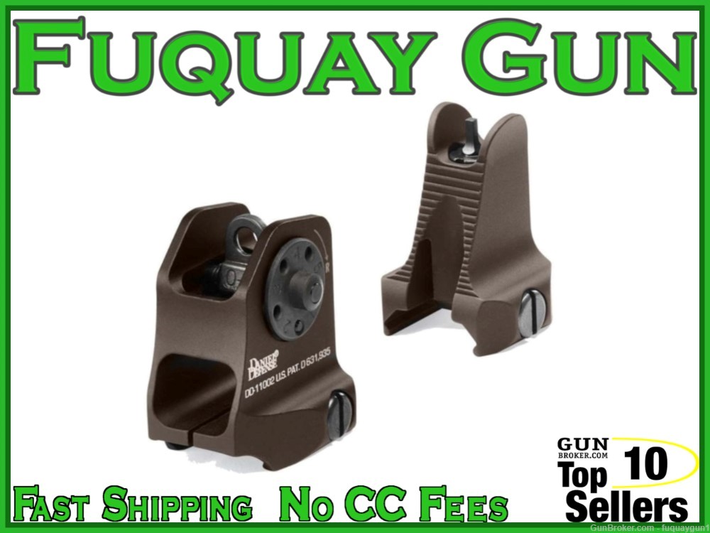 Daniel Defense Fixed Front/Rear Sight Combo Brown 19-088-09116-011 DD BUIS-img-0