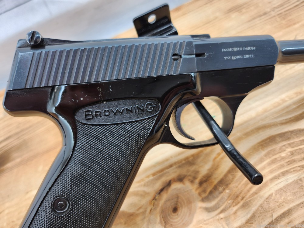 Minty browning nomad semi auto 22lr 1962 Belgium 6.75" challenger-img-11