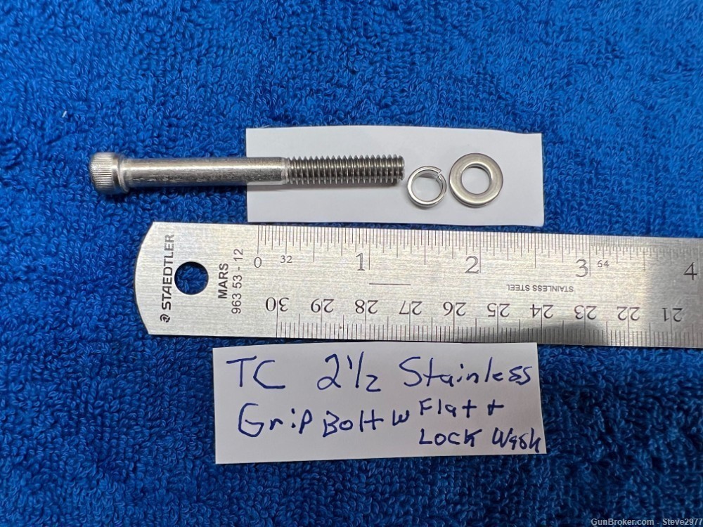 2 1/2" Thompson Contender Pistol Grip Bolt (Stainless Steel) w/ Flat & Lock-img-1