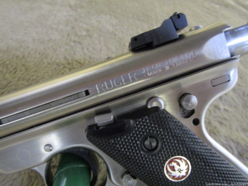 Ruger MK III Target Stainless Steel 5.5" 2 Mags 22LR Box and Instructions -img-7