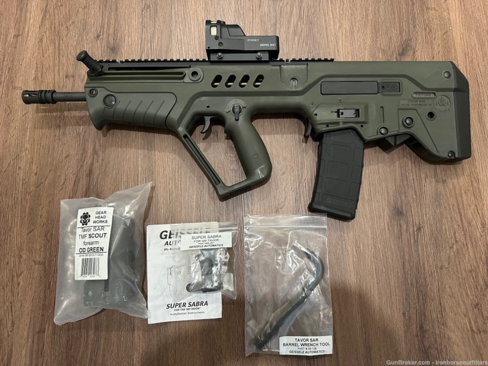 IWI Tavor SAR-G16, 5.56mm, 16.5" Meprolight M21 Optic Geissele Upgrades ODG-img-0