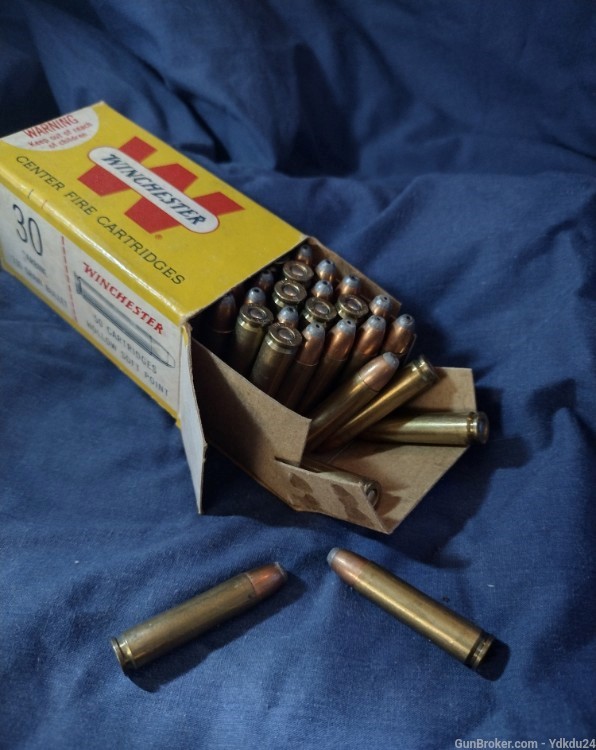 Seldom seen, vintage, hunting ammunition for .30 cal M1 Carbine-img-0