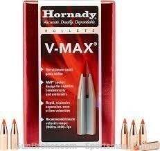 100 Count of Hornady 20 Cal 40 Gr V-Max RELOADING BULLETS ONLY!-img-0