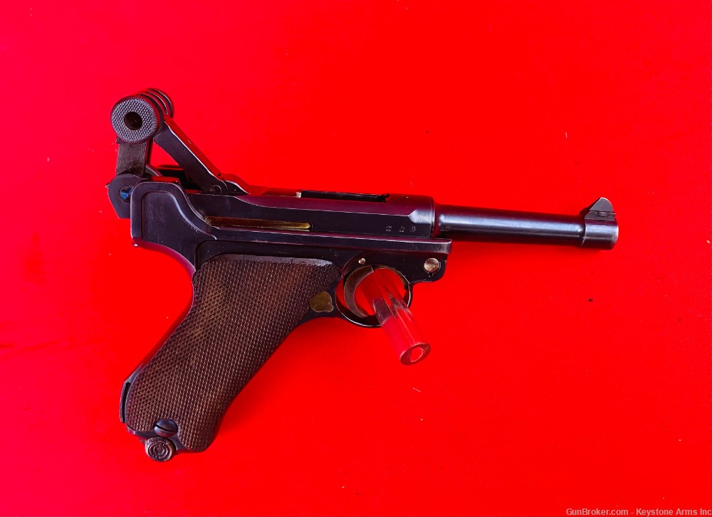 1937 German S/42 P-08 Luger with Capture Papers-img-2