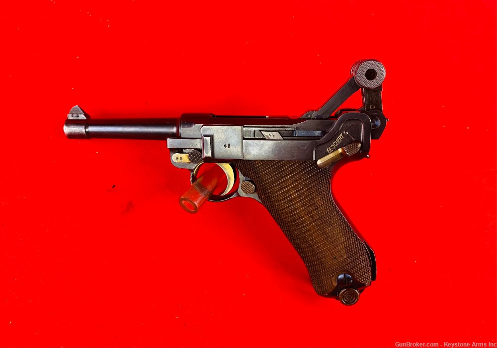 1937 German S/42 P-08 Luger with Capture Papers-img-5