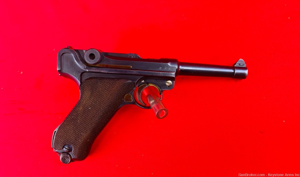1937 German S/42 P-08 Luger with Capture Papers-img-1
