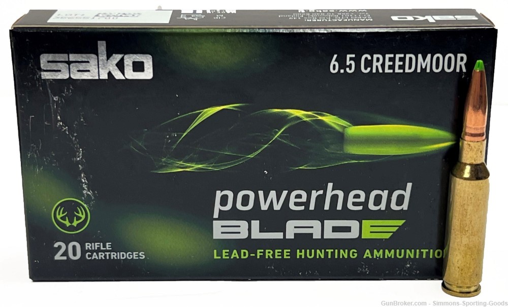 Sako Powerhead (JAS-PHB65CM/120B) 6.5CM 120gr Rifle Ammunition - Qty. 4-img-1