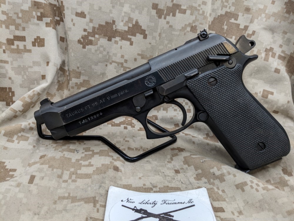 Taurus PT99 AF DA/SA Pistol Blued, 9mm, USED, 1 Mag Adj Sights Good Cond-img-1