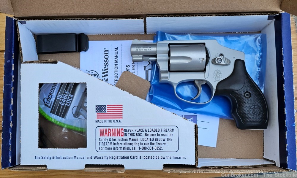 Smith & Wesson 642-2 Airweight .38 Special 1.875" bbl Matte SS w/ Box-img-2