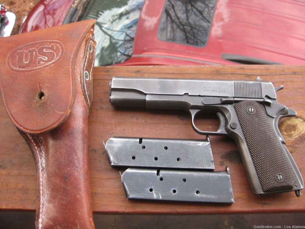 Remington Rand, 1911A1, like Colt, WW2, 45 ACP with holster-img-0