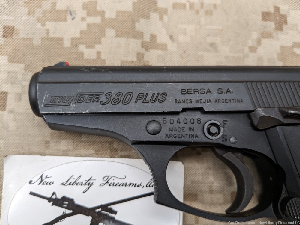 Bersa Thunder 380 Plus .380 ACP DA/SA Pistol 1-5rd Mag Blued 3.5" BBL -img-4