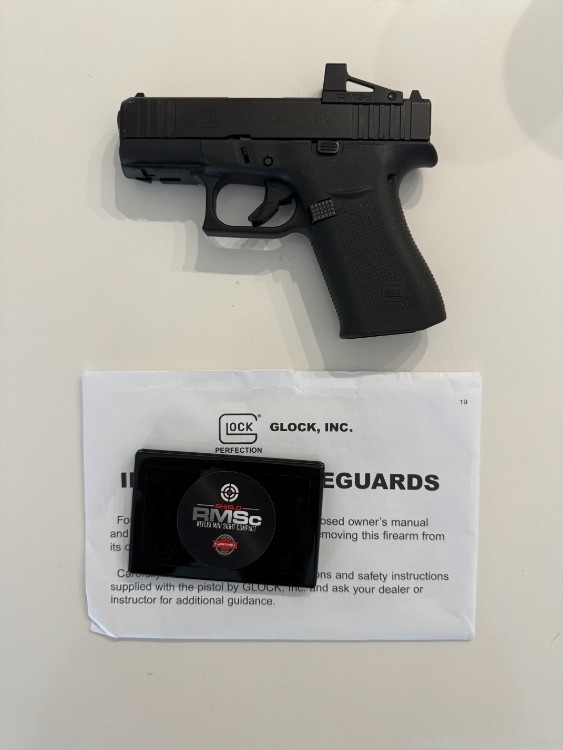 Glock 43x MOS Set with RMSc Shield and Shield Arms Mags - HOLSTER INCLUDED!-img-2