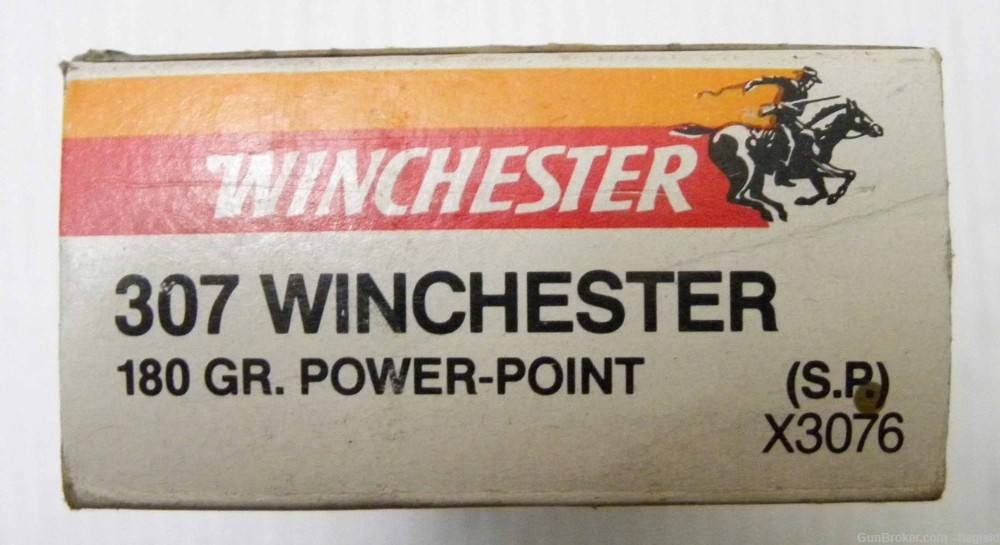Full 20 Rd Box of Winchester 307 Win 180 Gr Power Point SP Ammunition-img-0