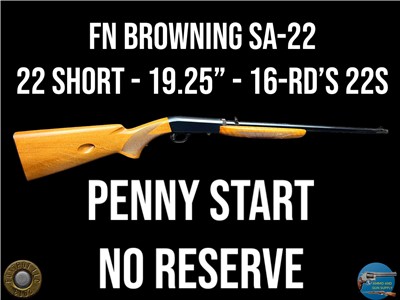 FN BROWNING SA-22 22 SHORT 19.25"-  MADE IN BELGIUM - 16-RD CAPACITY