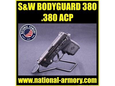 SMITH & WESSON BODYGUARD .380 ACP 3” BBL 6+1 CAP W/ RED DOT LASER 
