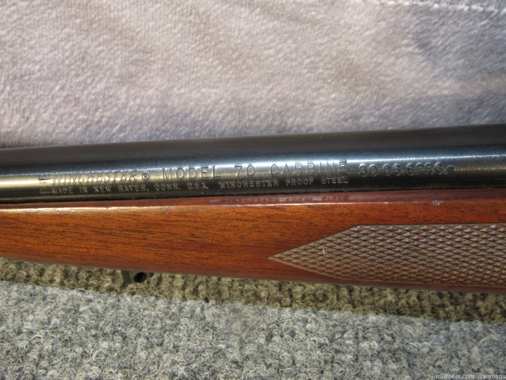 Winchester Model 70 Carbine 30-06 20" Bolt Action Limer Scope 1985 Nice!-img-2