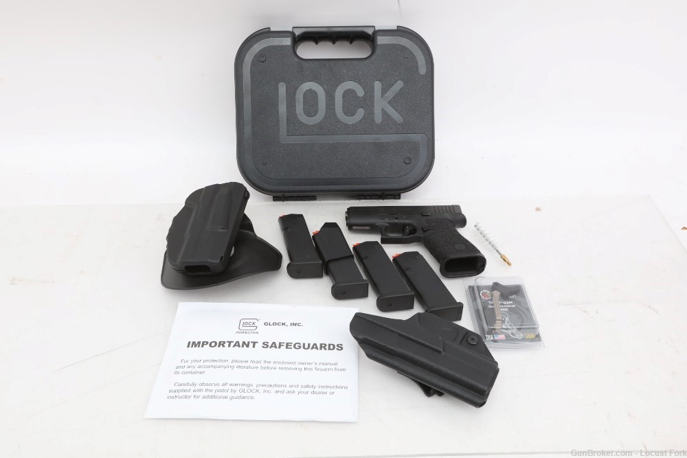 Glock 43X 9mm CUSTOM UPGRADES LNIB FOUR MAGS No Reserve! UNFIRED!-img-0