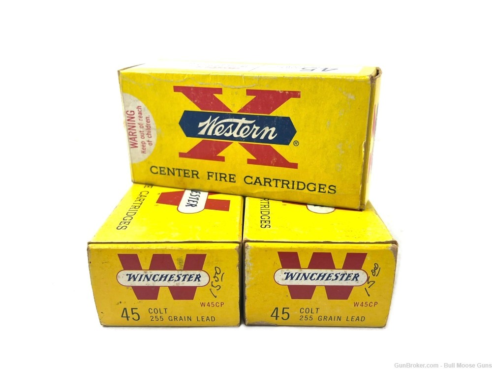 Lot of 8 Misc Vintage Cowboy Ammo Winchester Western 45LC 44-40 32-20 -img-1