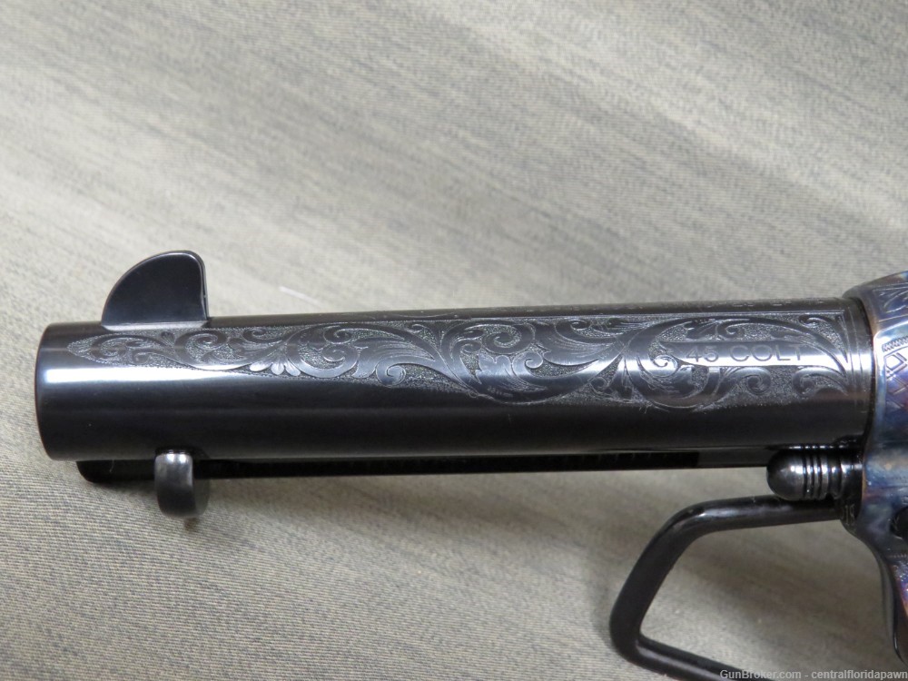 Consecutive Pair Taylor's Uberti Engraved 1873 Cattleman .45 LC Revolver-img-3