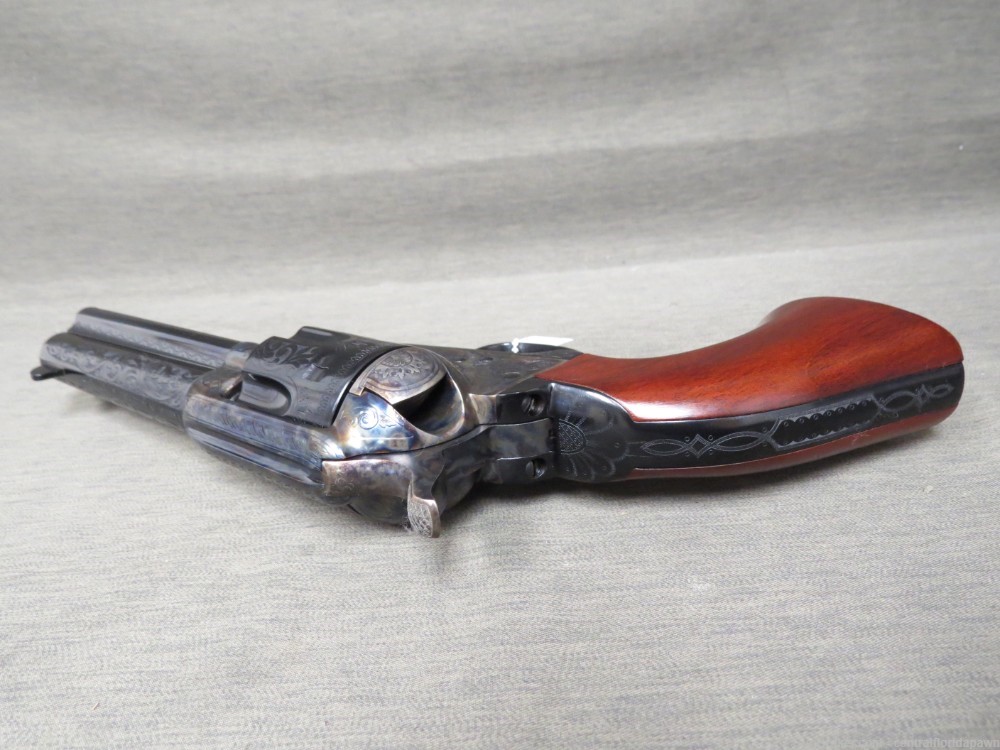 Consecutive Pair Taylor's Uberti Engraved 1873 Cattleman .45 LC Revolver-img-14