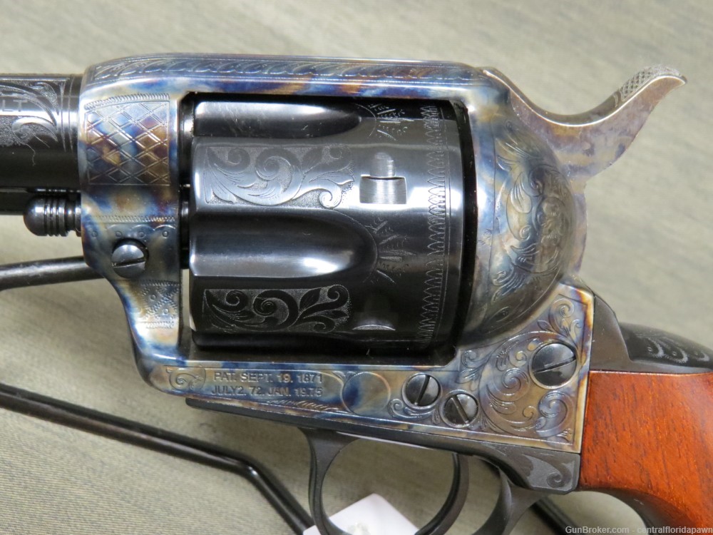 Consecutive Pair Taylor's Uberti Engraved 1873 Cattleman .45 LC Revolver-img-9