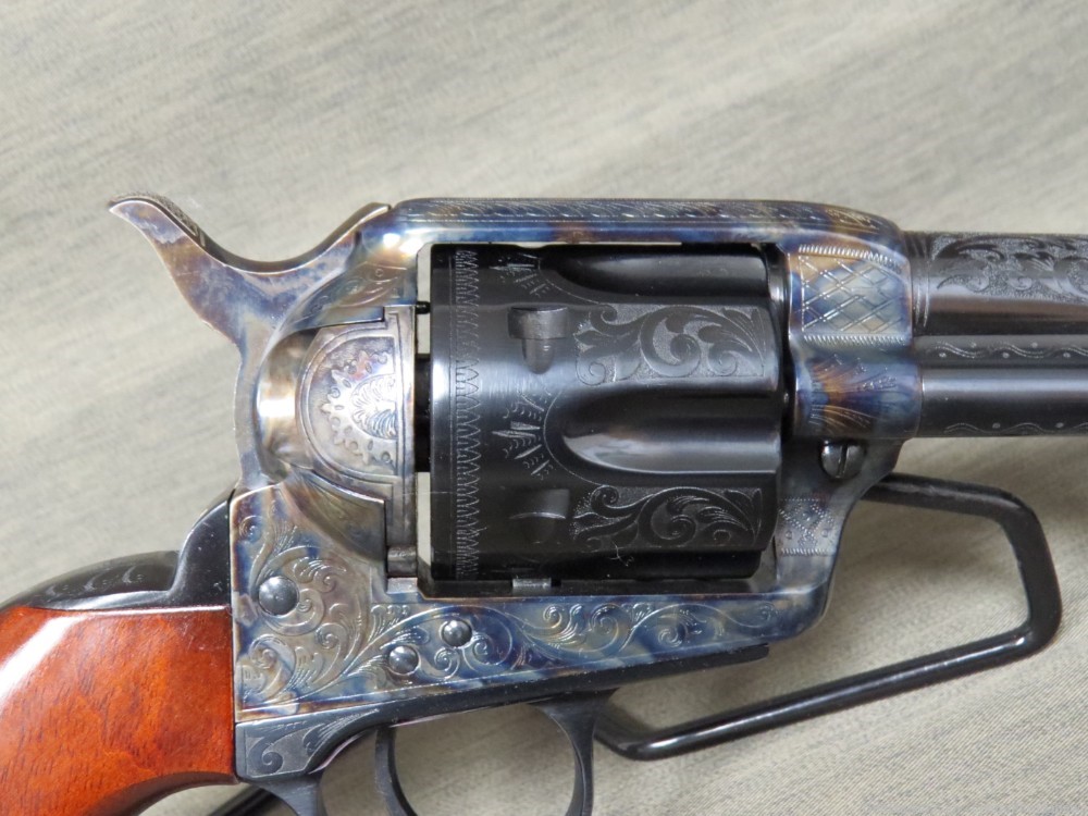 Consecutive Pair Taylor's Uberti Engraved 1873 Cattleman .45 LC Revolver-img-5