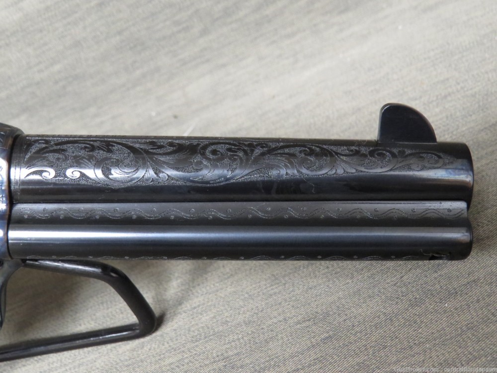 Consecutive Pair Taylor's Uberti Engraved 1873 Cattleman .45 LC Revolver-img-6