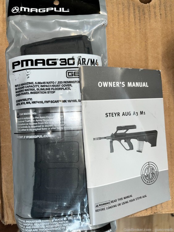 Steyr AUG A3 M1 AUGM1BLKNATOEXT AR15 Mags Black 5.56 NATO 223 16" Layaway-img-21