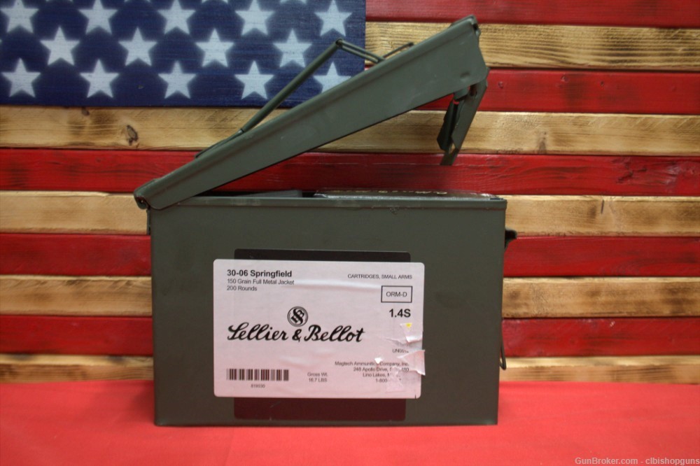 Sellier & Bellot 30-06 Springfield 150 Grain 200 Rounds ammo and Clips-img-0