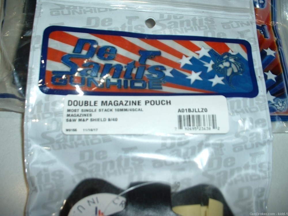 Desantis Black Leather Double Mag Pouch.-img-2