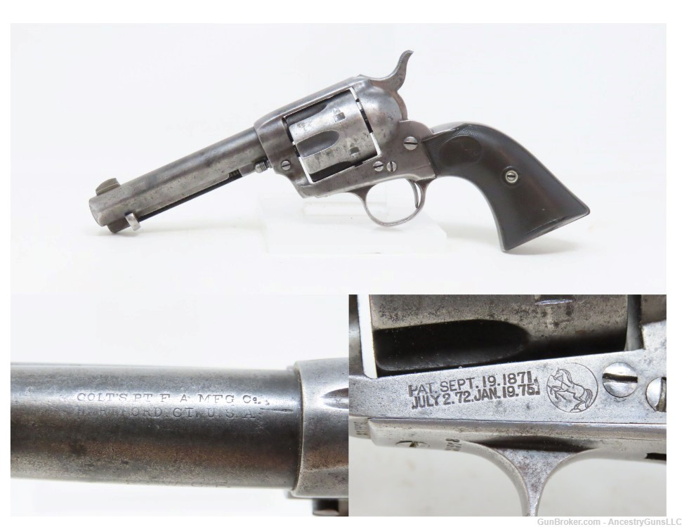 LETTERED 1902 COLT “PEACEMAKER” .32-20 WCF Single Action Army C&R Revolver -img-0