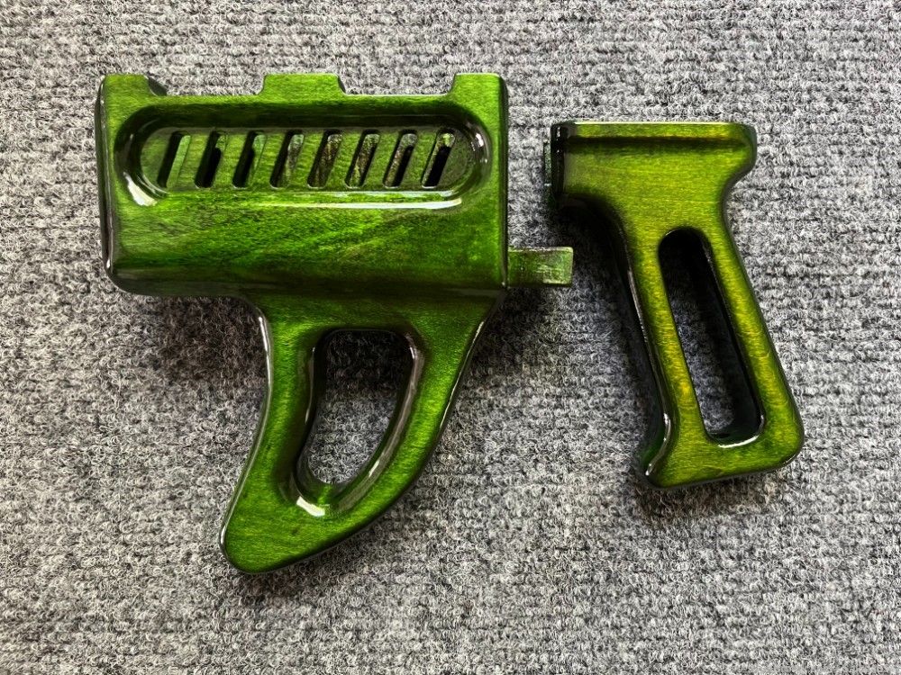 Custom Micro Draco Vented Skeletonized Wood Handguard + Pistol grip-img-0