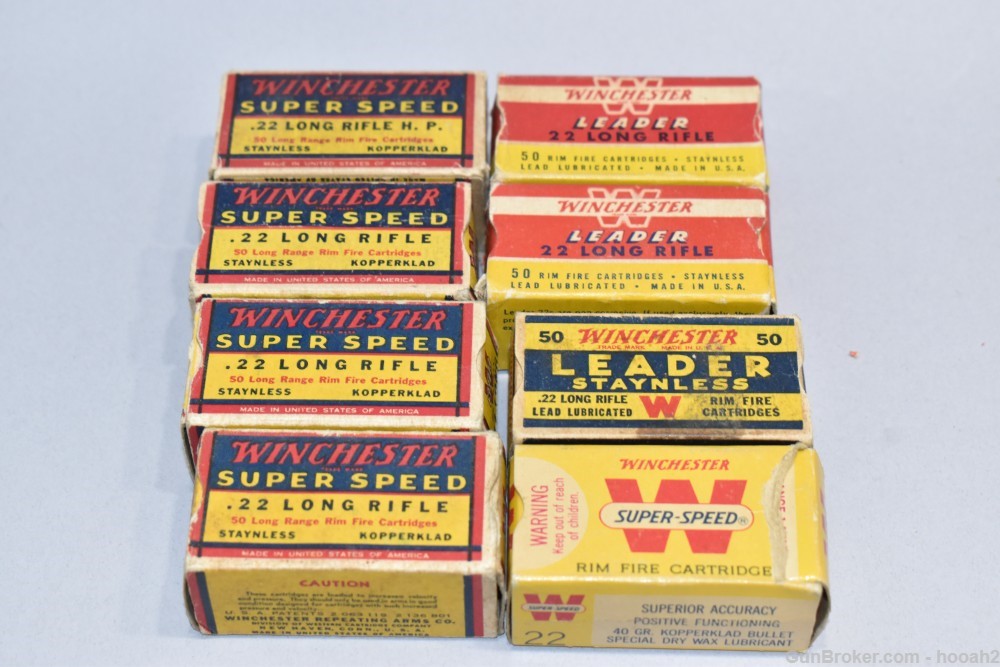 Huge Lot 76 Boxes 3319 Rds Vintage Winchester 22 LR & L PLEASE READ-img-1