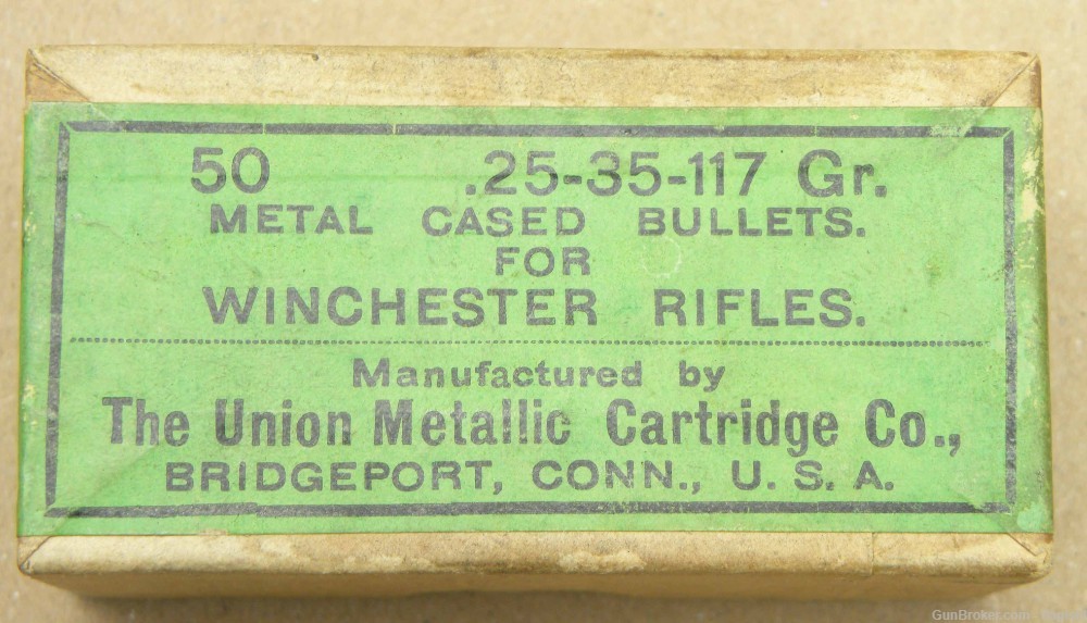 F&C 50 Rd 2-Pc Box 117 Gr 25-35 Win Bullets by Union Metallic Cartridge Co-img-0