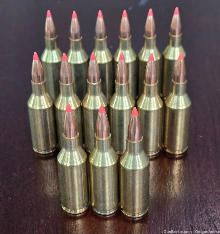 RARE 15 Rds 243 WSSM HSM 75gr V-Max ammo - Winchester Super Short Magnum-img-1