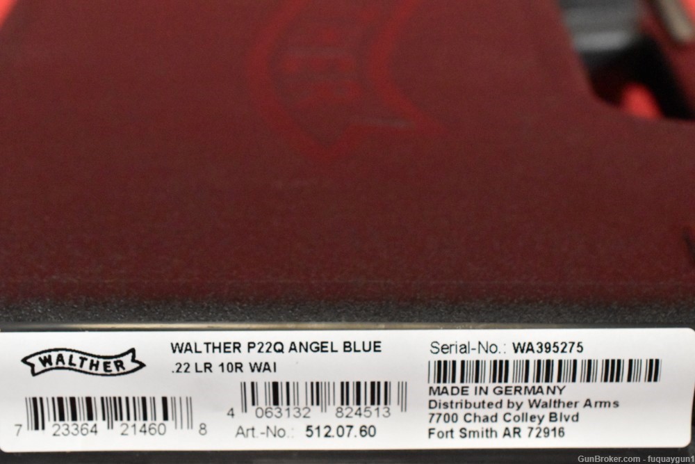 Walther P22Q Angel Blue 22LR 3.42" Threaded 5120760 P22Q-P22Q-img-8