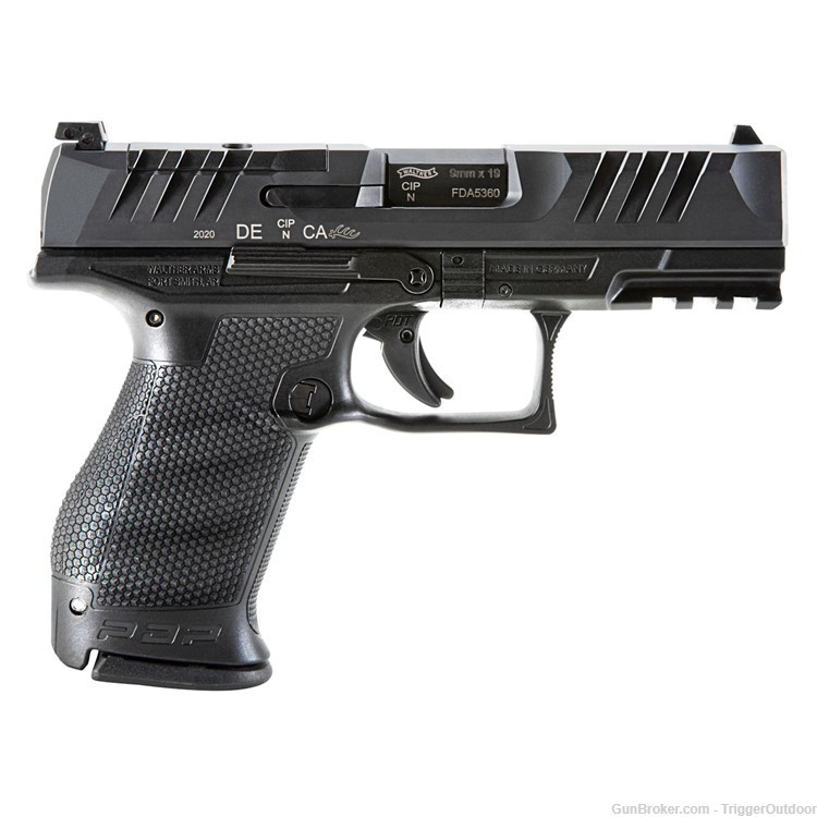 Walther PDP Compact 4" 9mm Pistol - Black - 15 Rounds-img-0