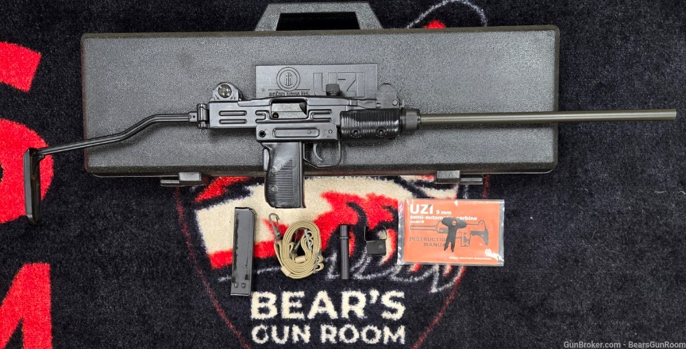 RARE Action Arms IMI UZI Mini Carbine 9mm 19.75" barrel Mint Pre-Ban -img-0