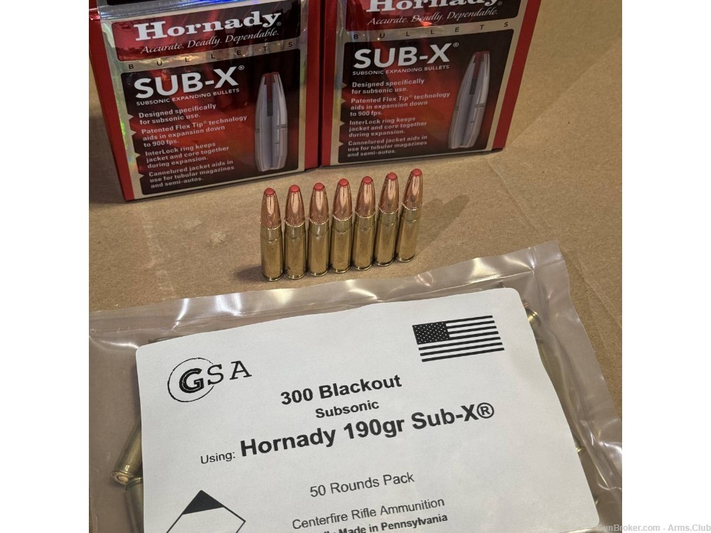 Accuload w/ HORNADY SUBSONIC .300 BLACKOUT 190 SUB-X .300 blk SUB-X-img-1