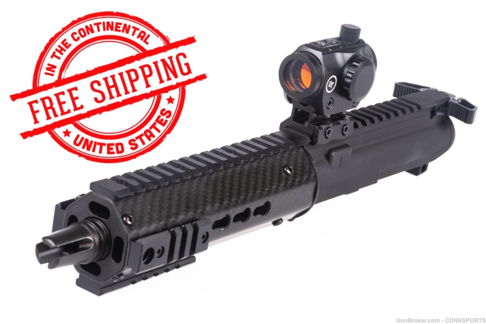 AR15 Pistol Upper 7.5" .300 Blackout 7" KeyMod Rail w/Crimson Trace Red Dot-img-1