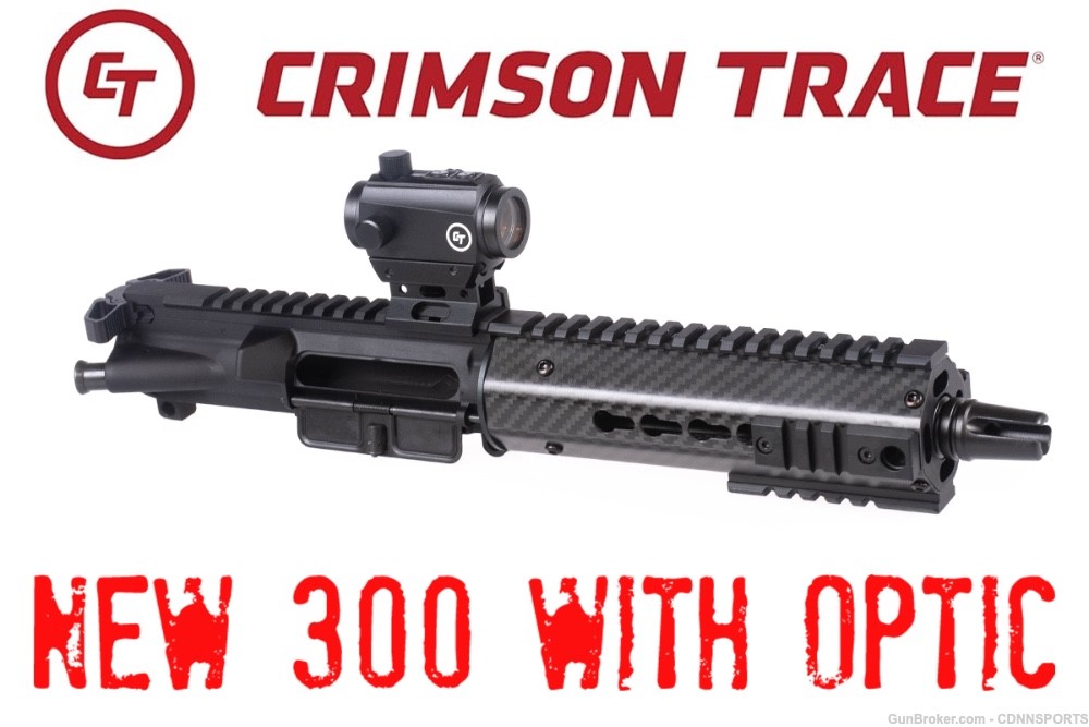 AR15 Pistol Upper 7.5" .300 Blackout 7" KeyMod Rail w/Crimson Trace Red Dot-img-0