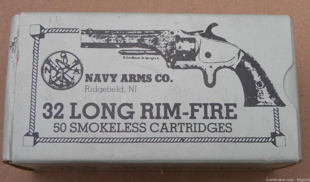 Full 50 Rd Box of Navy Arms 32 Long Rimfire Smokeless Ammunition-img-0