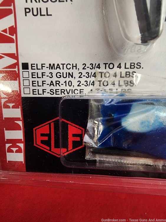 ELFTMANN TACTICAL AR15 AR10 ELF MATCH TRIGGER DROP IN ADJUSTABLE NEW!-img-2