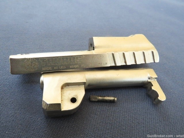 Taurus PT-22 .22 LR Nickel Pistol Slide & Barrel Assembly  PT22-img-3