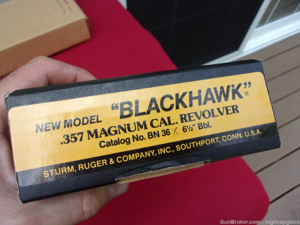 Ruger Blackhawk .357 Mag & 9mm Convertible 6.5" Revolver 1989 NICE $1START-img-24