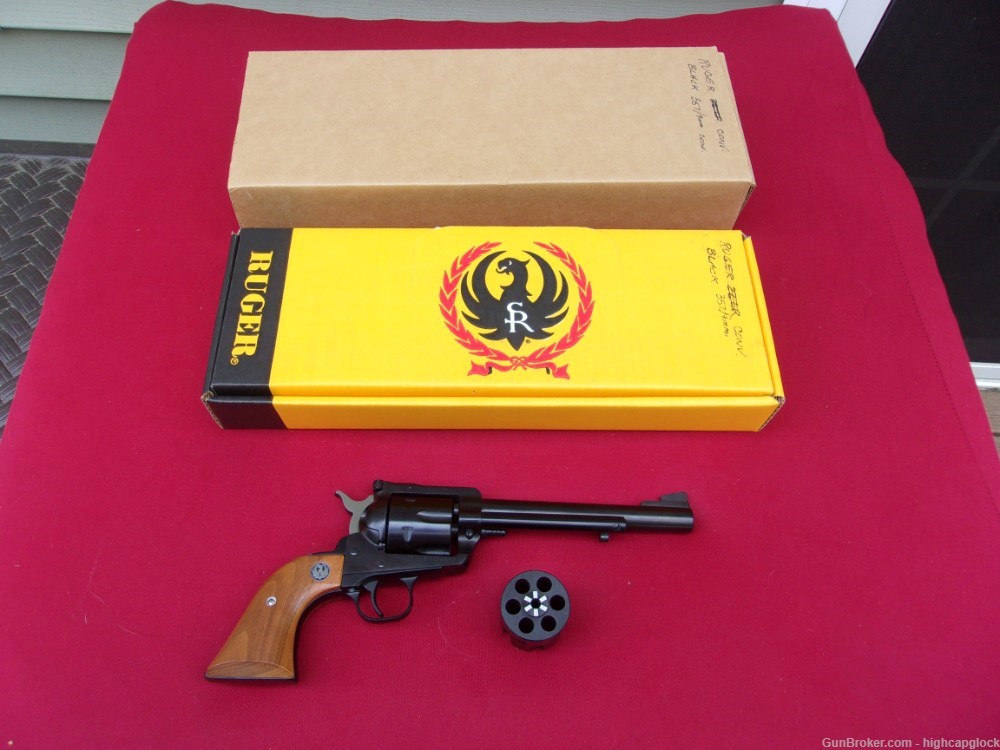 Ruger Blackhawk .357 Mag & 9mm Convertible 6.5" Revolver 1989 NICE $1START-img-1